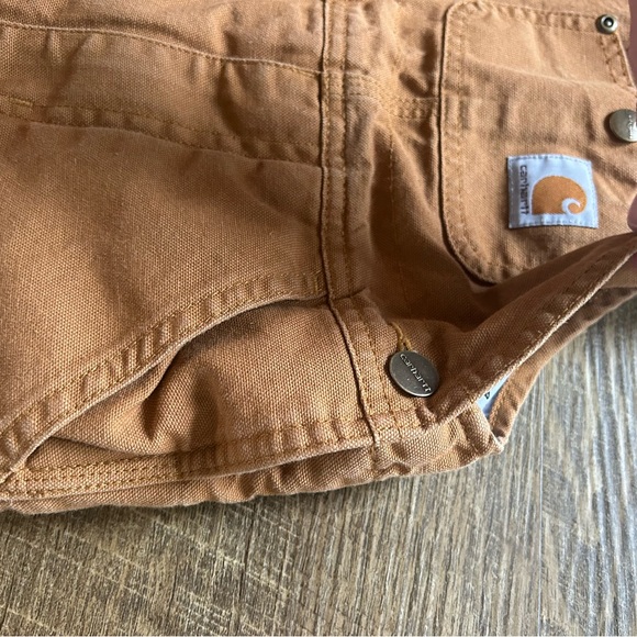 Carhartt Everyday Bibs Overalls Brown Toddler Kids Tan Size 4 - Picture 4 of 6